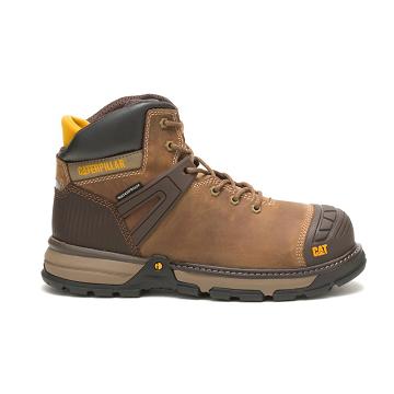 Botas De Trabajo Caterpillar Excavator Superlite Waterproof Soft Puntera Hombre Marrones | CAT245-CO