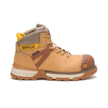 Botas De Trabajo Caterpillar Excavator Superlite Waterproof Carbon Composite Puntera Hombre Naranjas