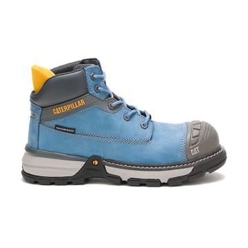 Botas De Trabajo Caterpillar Excavator Superlite Waterproof Carbon Composite Puntera Mujer Azules |