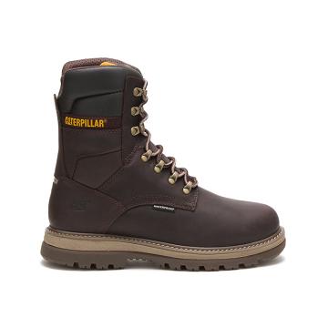 Botas De Trabajo Caterpillar Fairbanks 8" Waterproof TX Steel Puntera Hombre Cafe | CAT229-CO