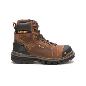 Botas De Trabajo Caterpillar Hauler 6" Waterproof Composite Puntera Hombre Marrones | CAT209-CO