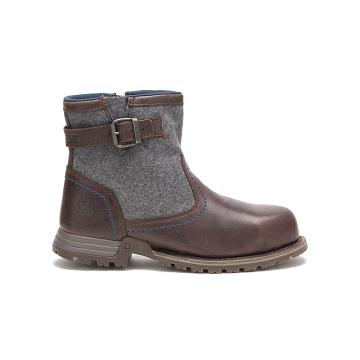 Botas De Trabajo Caterpillar Jace Steel Puntera Mujer Burdeos | CAT477-CO