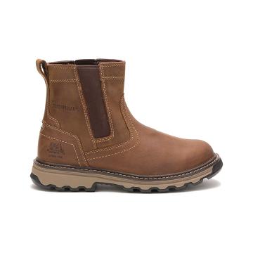 Botas De Trabajo Caterpillar Pelton Steel Puntera Hombre Marrones | CAT197-CO