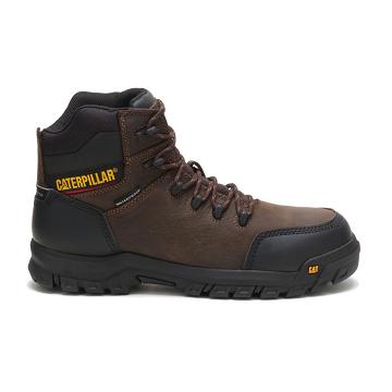 Botas De Trabajo Caterpillar Resorption Waterproof Composite Puntera Hombre Cafe | CAT233-CO