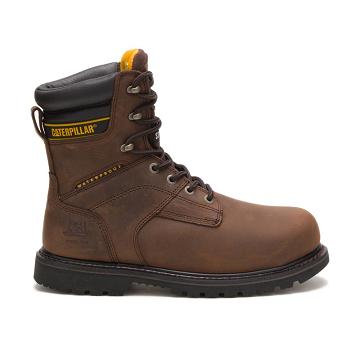 Botas De Trabajo Caterpillar Salvo 8" Waterproof Steel Puntera Thinsulate™ Hombre Cafe | CAT208-CO