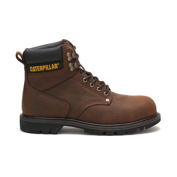 Botas De Trabajo Caterpillar Second Shift Steel Puntera Hombre Cafe | CAT243-CO