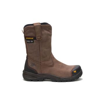 Botas De Trabajo Caterpillar Spur Steel Puntera Hombre Marrones | CAT096-CO