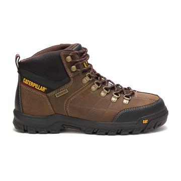 Botas De Trabajo Caterpillar Threshold Waterproof Steel Puntera Hombre Marrones | CAT223-CO