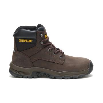 Botas De Trabajo Caterpillar Upholder Waterproof Steel Puntera Hombre Cafe | CAT276-CO