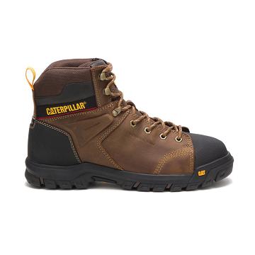 Botas De Trabajo Caterpillar Wellspring Waterproof Metatarsal Guard Steel Puntera Hombre Marrones |