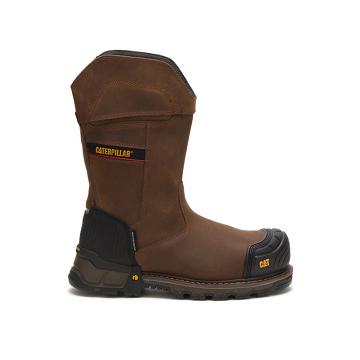 Botas Impermeables Caterpillar Excavator XL Pull On Waterproof Composite Puntera Hombre Cafe | CAT13