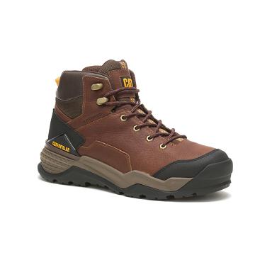 Botas Impermeables Caterpillar Provoke Mid Waterproof Hombre Cafe | CAT159-CO