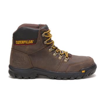 Botas Seguridad Caterpillar Outline Steel Puntera Hombre Cafe | CAT050-CO