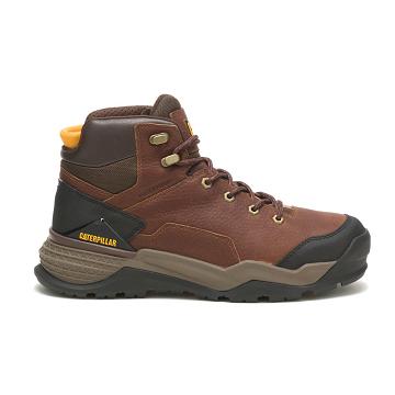 Botas Seguridad Caterpillar Provoke Mid Waterproof Hombre Cafe | CAT078-CO