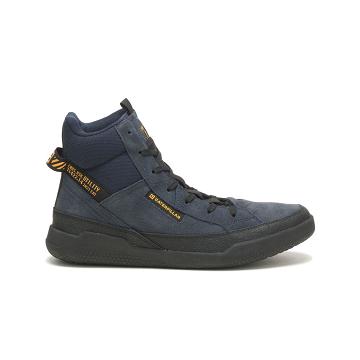 Zapatillas Caterpillar CODE Hex Hi Utility Hombre Azules | CAT327-CO