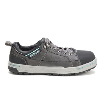 Zapatos De Trabajo Caterpillar Brode Steel Puntera Mujer Gris | CAT589-CO